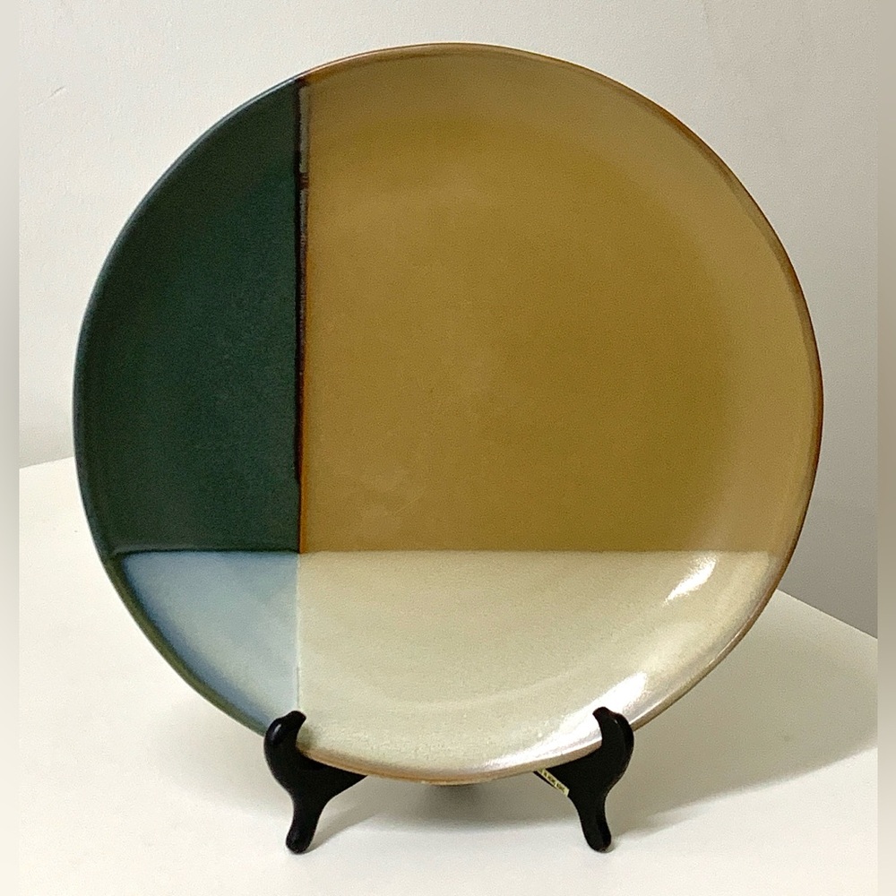 Vintage Discontinued SANGO GOLD DUST Green 5040 10.75" Stoneware Dinner Plate